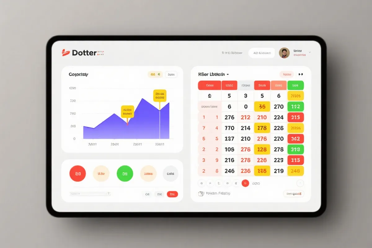 七星彩票开奖数据看板示意图